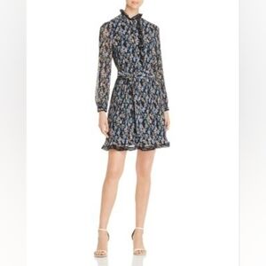 Tory Burch Deneuve floral-print plissé dress  size 2